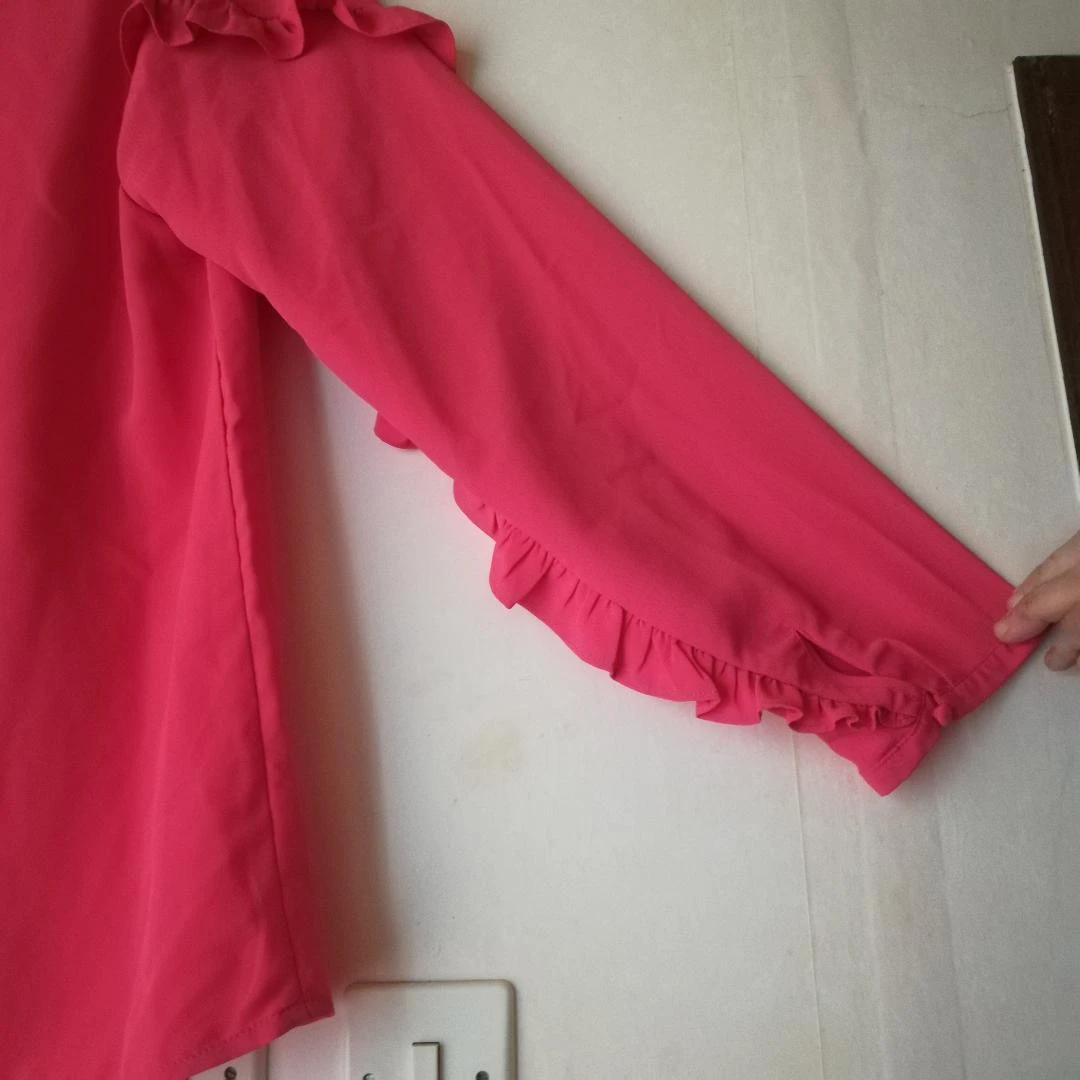 Tuniek/blouse Framboos label maat XL met gebogen ruches mouwen – photo 5